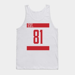 Est 81 Red Tank Top